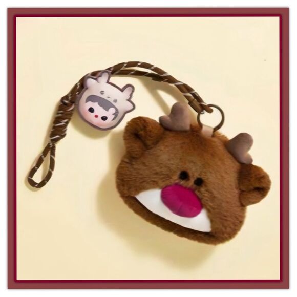 Pop Mart HaciPupu Snuggle With You Plush Bag - Ding Dong Reindeer - Picture 1 of 16